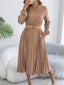 Belted Pleated Flow Midi Dress