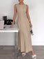 Sleeveless Textured Knit Maxi Dress