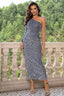 Stop-Staring One Shoulder Sequin Sculpting Long Sleeve Maxi Dress