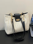 Woven Straw Medium Shoulder Bag