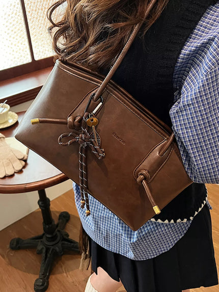 Vintage Style Medium PU Leather Shoulder Bag