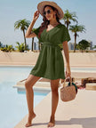Smocked V-Neck Summer Dress