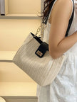 Woven Straw Medium Shoulder Bag