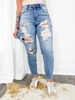 Classic Distressed High Rise Skinny Jeans