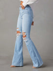 Classic Flare Pocketed Buttoned Jeans