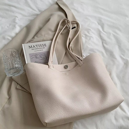 Classic PU Leather Large Tote