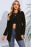 Tailored Lapel Neck Long Sleeve Blazer - Professional Office & Business Casual Jacket
