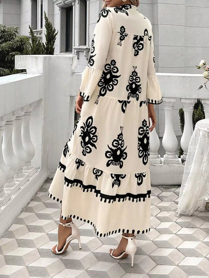 Boho Harmony Tiered Midi Dress