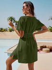 Smocked V-Neck Summer Dress