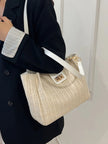 Woven Straw Medium Shoulder Bag