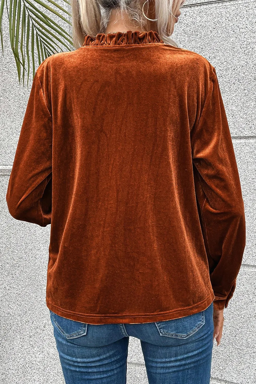 Frill Detail Long Sleeve Blouse