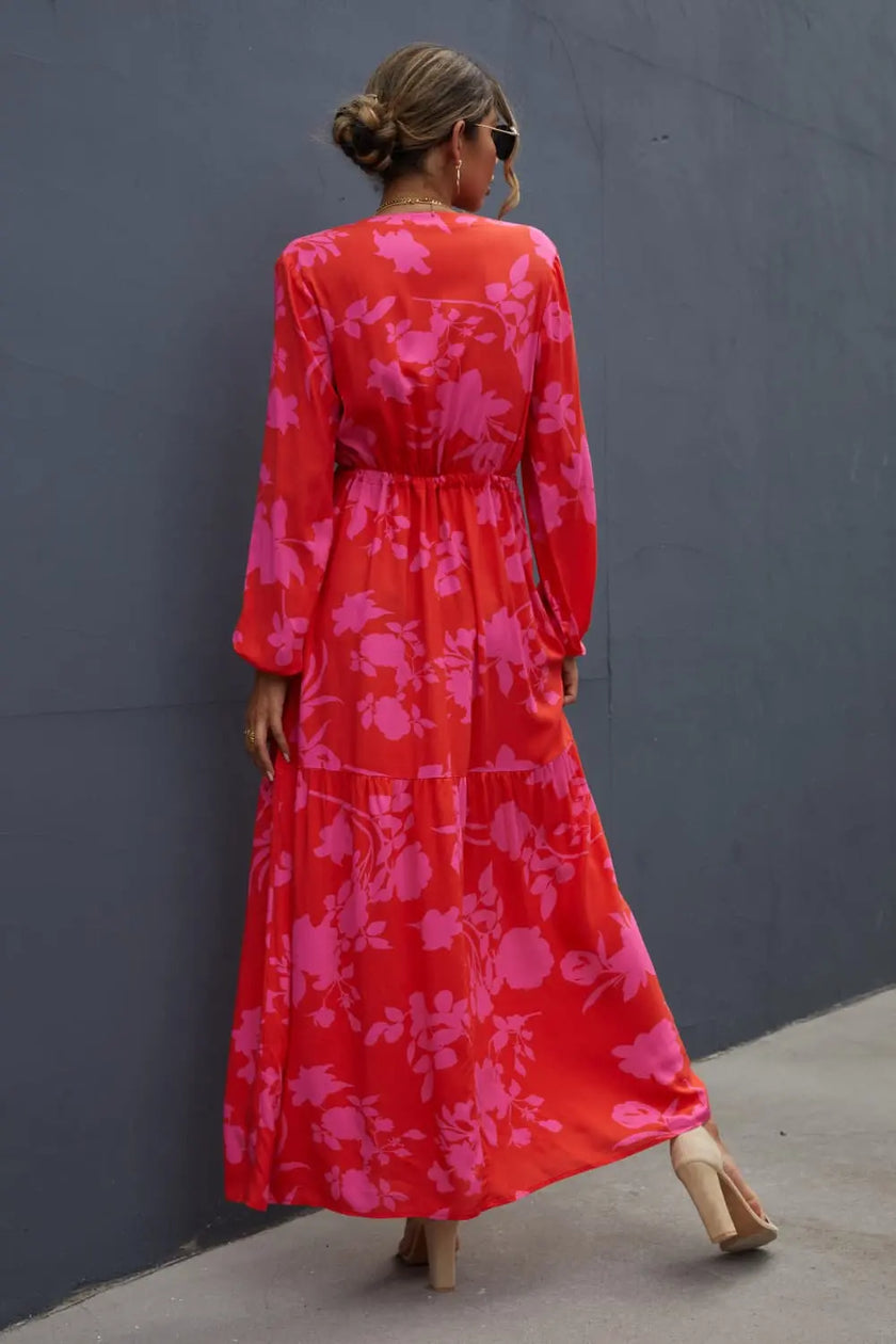 Floral Long Sleeve Maxi Dress
