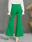 High Waisted Button Flare Pants