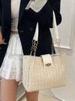 Woven Straw Medium Shoulder Bag