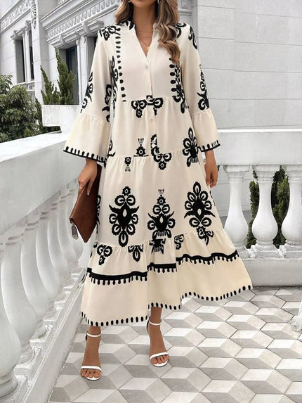 Boho Harmony Tiered Midi Dress