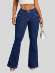 Classic Flare Pocketed Buttoned Jeans
