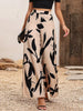 Elegant Printed Wide Leg Pants