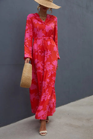 Floral Long Sleeve Maxi Dress
