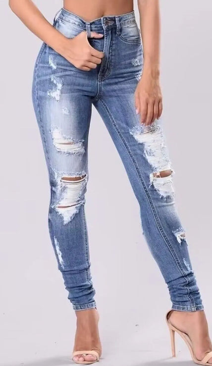 Full Size Distressed Skinny Jeans
