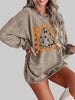 Halloween Checkerboard Floral Ghost Sweatshirt