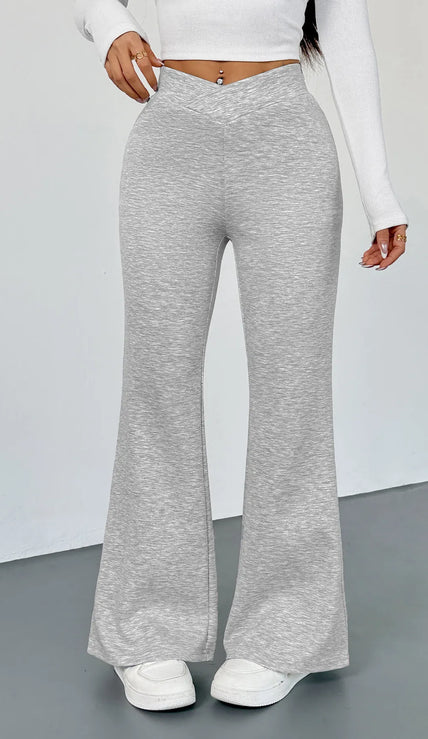High Waisted Flare Leg Pants