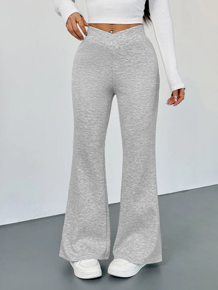 High Waisted Flare Leg Pants