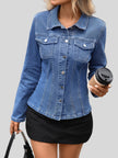 Long Sleeve Button-Up Denim Jacket