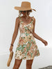 Ruffled Printed Surplice Mini Dress