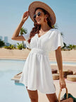 Smocked V-Neck Summer Dress