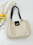 Woven Straw Medium Shoulder Bag