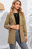 Tailored Lapel Neck Long Sleeve Blazer - Professional Office & Business Casual Jacket