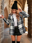 Classic Red Tartan Plaid Blazer - Single-Button Tailored Holiday & Winter Jacket