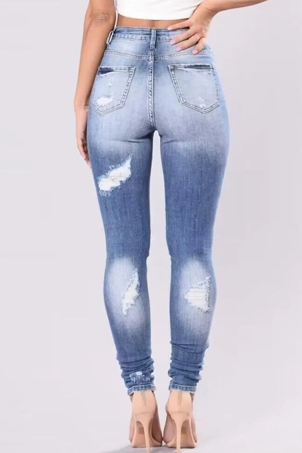 Full Size Distressed Skinny Jeans