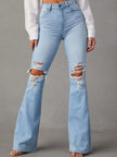 Classic Flare Pocketed Buttoned Jeans
