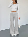 High Waisted Flare Leg Pants