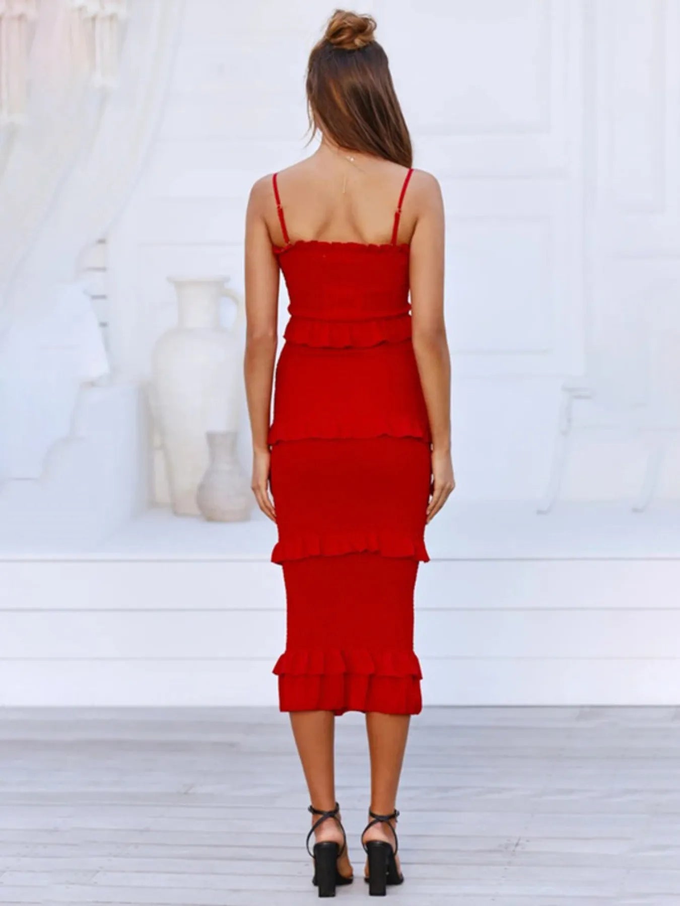 Ruched Short Sleeve Bodycon Dress