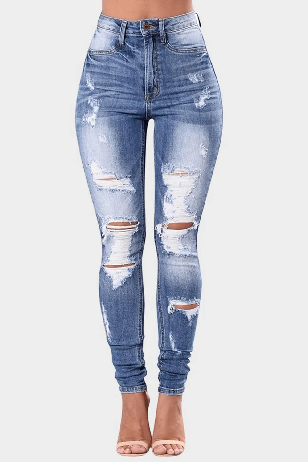 Full Size Distressed Skinny Jeans