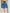 Floral Denim Skirt with Frayed Hem