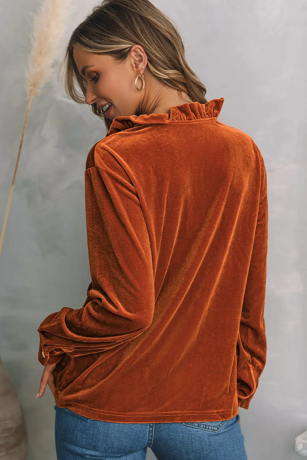 Frill Detail Long Sleeve Blouse