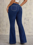 Classic Flare Pocketed Buttoned Jeans