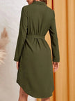Belted Button-Down Shirt Dress