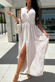 Surplice Sleeveless Slit Maxi Dress
