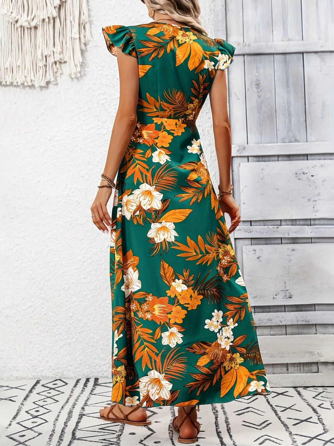 Floral High-Low Maxi Dress