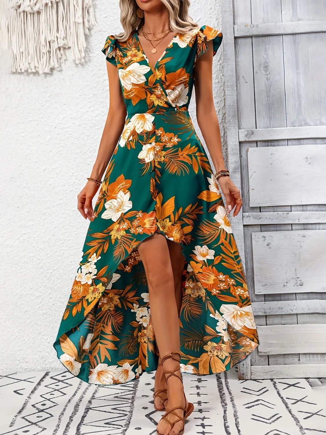 Floral High-Low Maxi Dress Secondary image
