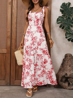 Floral Smocked Waist Maxi Dress