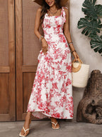 Floral Smocked Waist Maxi Dress