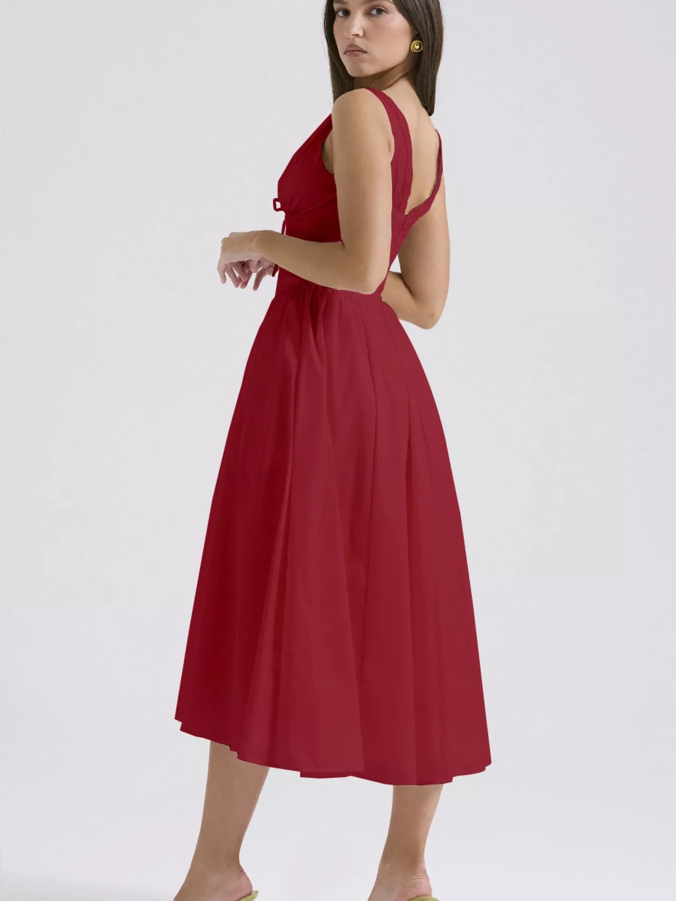 Floral V-Neck Midi Dress