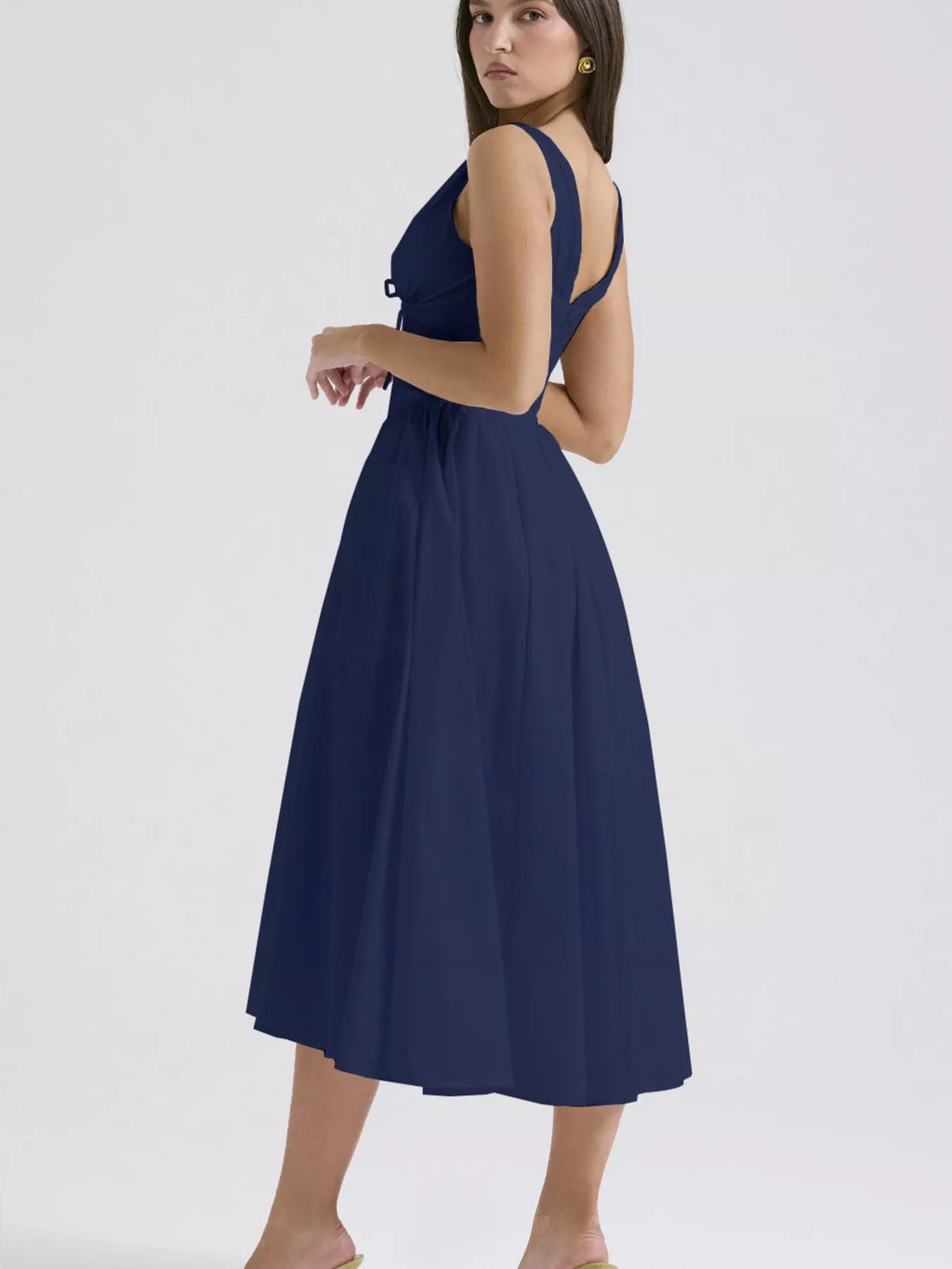 Floral V-Neck Midi Dress