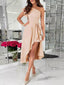 Goddess Vibes One-Shoulder High-Low Dress - Elegant Ruffle Cocktail Style