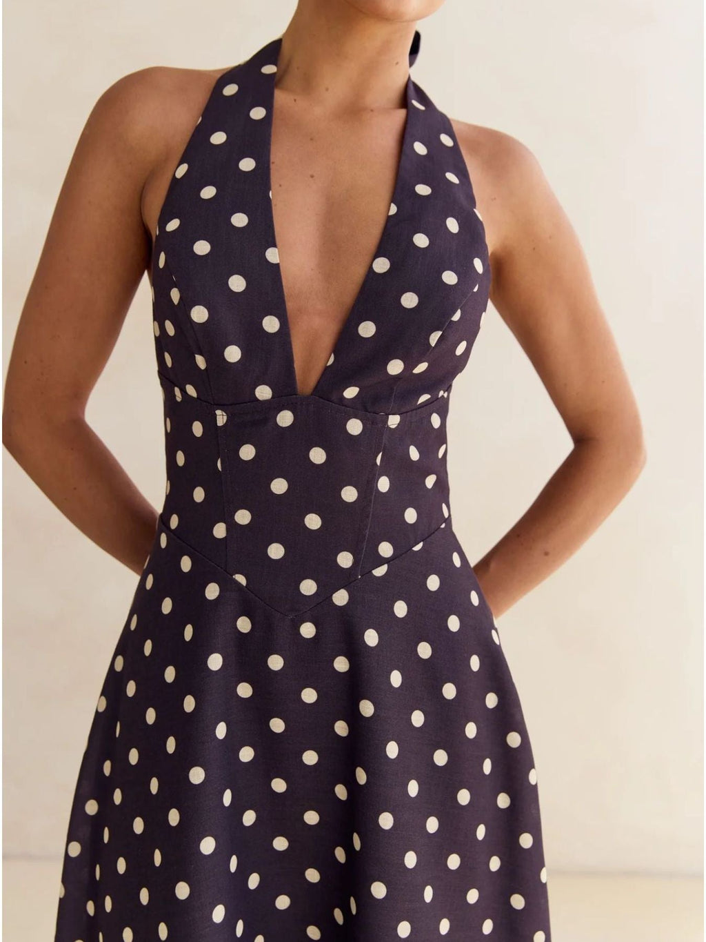 Halter Floral Open Back Maxi Dress